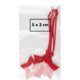 Red felt star ornament set with string.