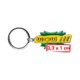 Metal keychain with ring.