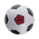 White foam anti-stress ball with soccer ball design.