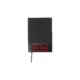Black notebook with elastic band.