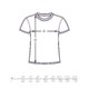 Cotton T-shirt with round neck and short sleeves.