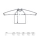 Long-sleeved fabric polo shirt with button placket.