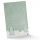 Green paper Advent calendar to open with numbered doors.