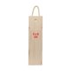 Light wooden box with sliding lid and cord handle.