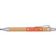 Wood-colored inkless pen with clip.