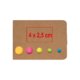 Paper sticky note set with round sticky markers in various colors.
