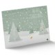 Green Paper Advent calendar with numbered doors.