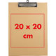 Brown clipboard with metal clip.
