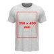 Gray cotton T-shirt with short sleeves and crew neck.