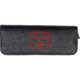 Black pencil case with zipper.