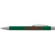 Green mechanical pencil with clip and leads.