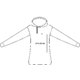 Cotton hoodie for women with hood and drawstring.