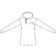 Cotton hoodie for women with hood and drawstring.