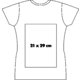 White cotton T-shirt for women with short sleeves.
