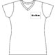 White cotton V-neck T-shirt for women.