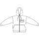 Women's hooded jacket with full zip and kangaroo pocket.