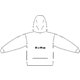 Cotton hooded jacket for women with hood and long sleeves.