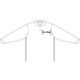 Men's fabric long-sleeved polo shirt with button placket.
