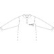 Light-colored cotton long-sleeve polo shirt for women.