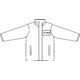 Men's rain jacket with full zipper and pockets.