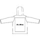 Lightweight material rain jacket with hood for men.