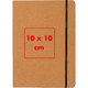 Cork writing folder with rubber band closure.