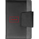 Black notebook with magnetic closure.