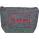 Gray RPET cosmetic bag with zipper.