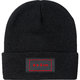 Black fabric beanie with LED light.