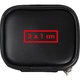 Black travel adapter with zipper.