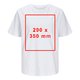 White cotton T-shirt for women with short sleeves.