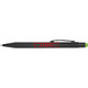 Black metal ballpoint pen with touch function and clip.