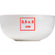 White ceramic bowl, dishwasher and microwave safe.