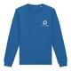 Royal blue cotton blend sweatshirt with long sleeves.