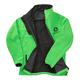 Green softshell jacket for women with a full zipper.