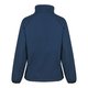 Navy blue women's softshell jacket made of polyester with full zip and side pockets.