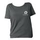 Anthracite organic cotton T-shirt for women.