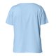 Sky blue organic cotton t-shirt with short sleeves and a round neckline.
