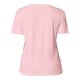 Pink cotton T-shirt for women with short sleeves.