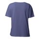 Blue organic cotton T-shirt for women with short sleeves.