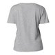 Heather grey cotton T-shirt for women.