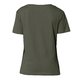 Khaki cotton t-shirt for women with short sleeves.