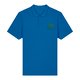 Royal blue organic cotton polo shirt for men.
