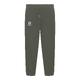Khaki organic cotton jogging bottoms with drawstring.