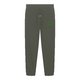Khaki cotton jogging pants with elastic waistband and drawstring.
