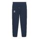 Navy blue organic cotton jogging bottoms with drawstring.