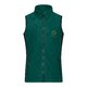 Dark green polyester fleece vest with full zipper and pockets.