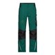 Dark green/black polyester-cotton work trousers with pockets.