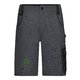 Dark gray polyester-cotton blend work shorts with multiple pockets.