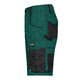 Dark green/Black polyester-cotton blend work shorts with multiple pockets.